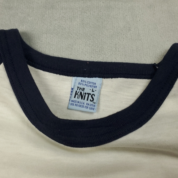 Vintage 70s Raglan T Shirt Size Large Chincoteague Virginia Graphic Tee Retro - Picture 4 of 12